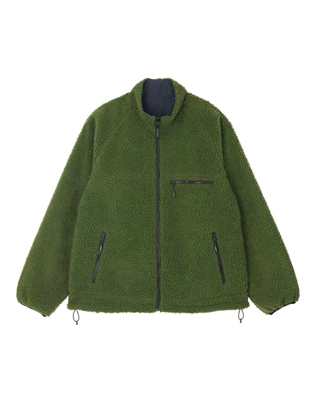 REVERSIBLE SHERPA JACKET OLIVE NAVY