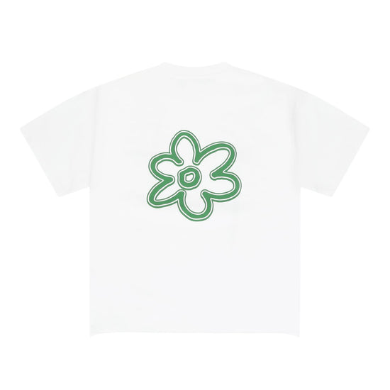 Line Flower T-shirt Green