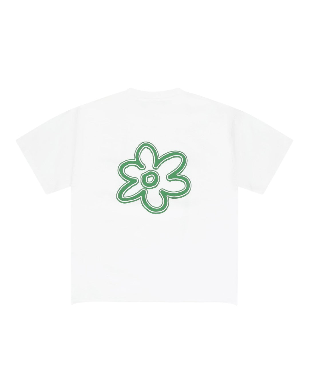 Line Flower T-shirt Green