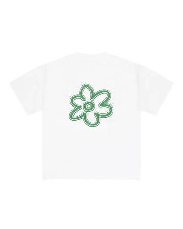 Line Flower T-shirt Green