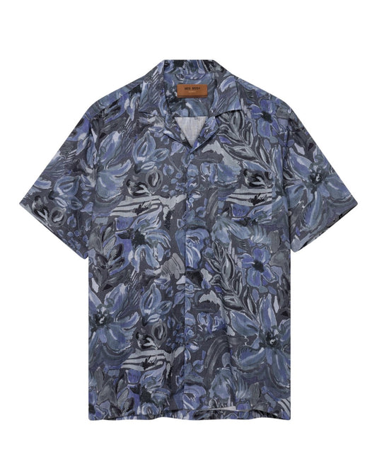 Babel Sun Linen SS Shirt Indigo Navy