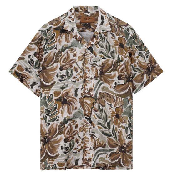 Babel Sun Linen SS Shirt Foss Green