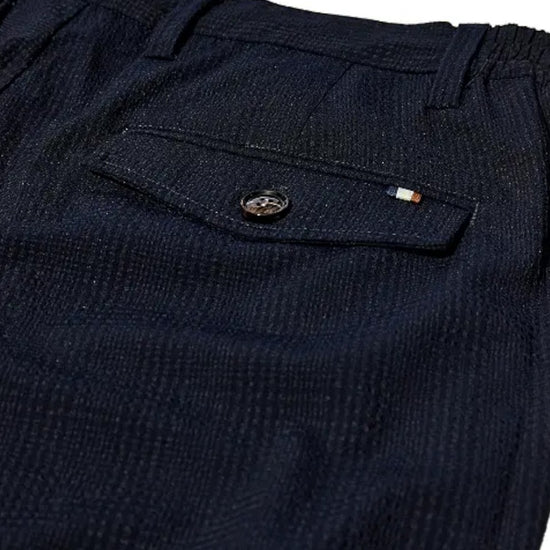 MMGHunt Seer Tencel Check Shorts Navy
