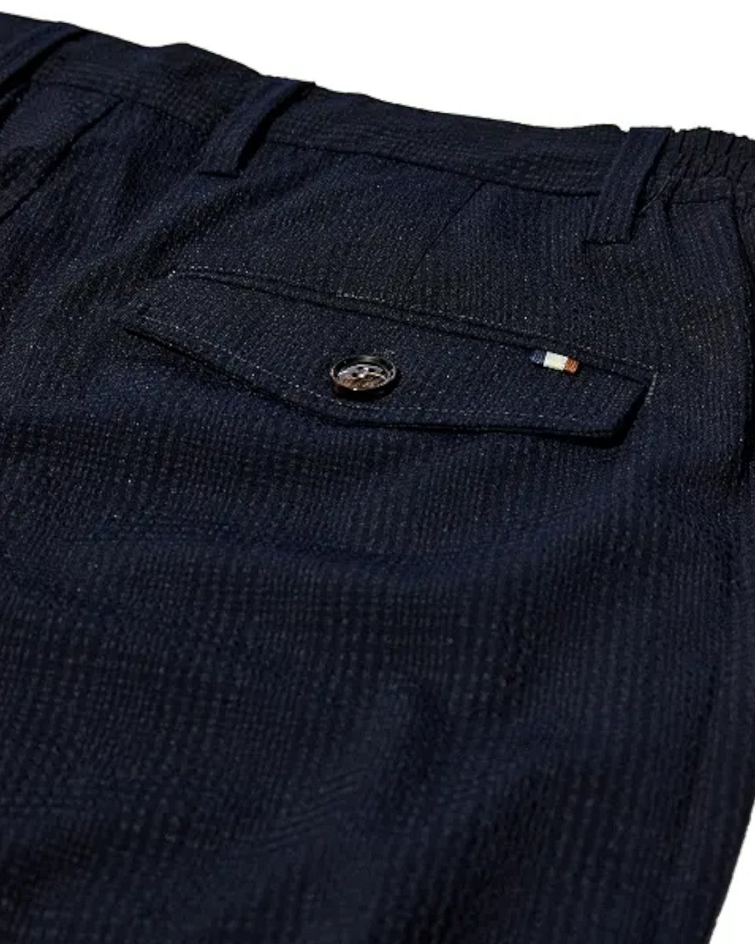 MMGHunt Seer Tencel Check Shorts Navy