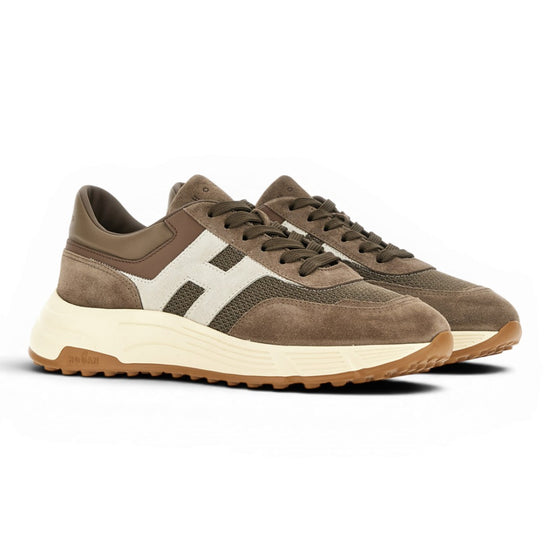 Hogan Hyperlight Sneakers Brown Beige Mesh