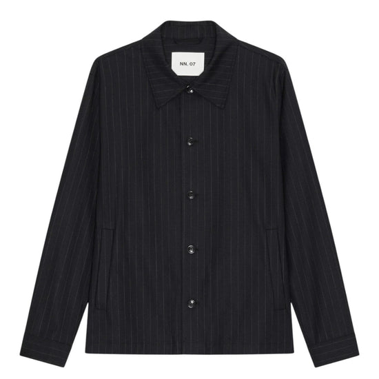 Navy - grijs streepje