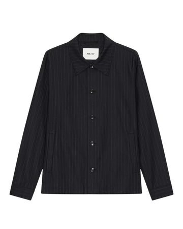 Navy - grijs streepje