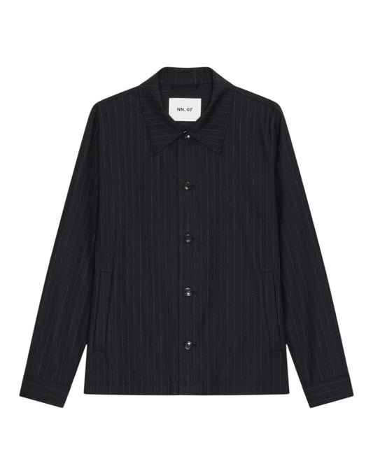 Navy - grijs streepje