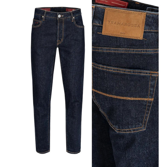 Brando Tapered Fit Denim Blu Raw R-elax Tobacco