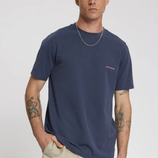 Swept Artwork T-shirt Mood Indigo