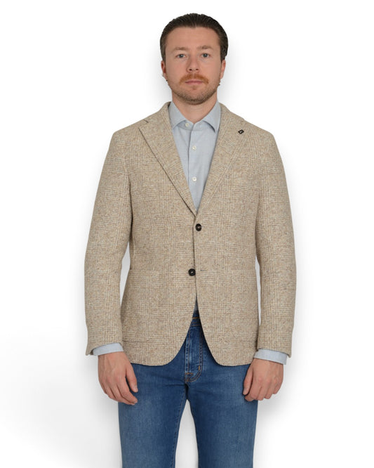 Breras Napoli Prince of Wales Vest Beige