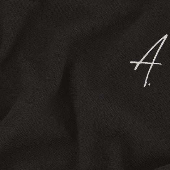 Gijs Jacquard L/S Polo Pirate Black