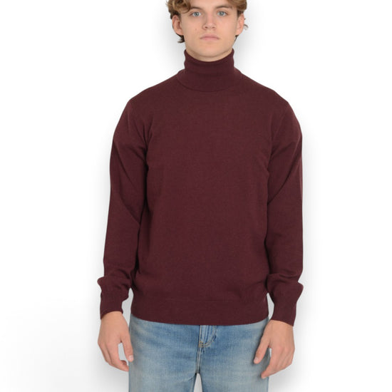 Merinos Cashmere  Rolkraag Bordeaux