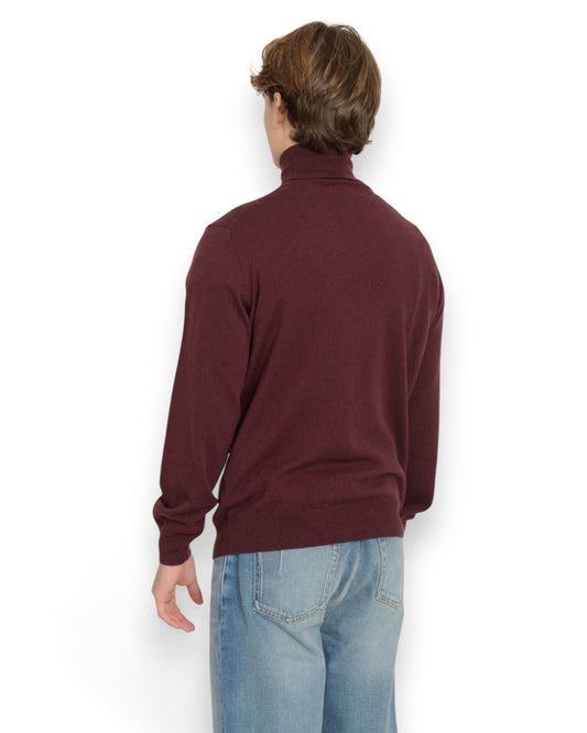 Merinos Cashmere  Rolkraag Bordeaux
