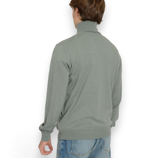 Merinos Cashmere  Rolkraag Senecio Green