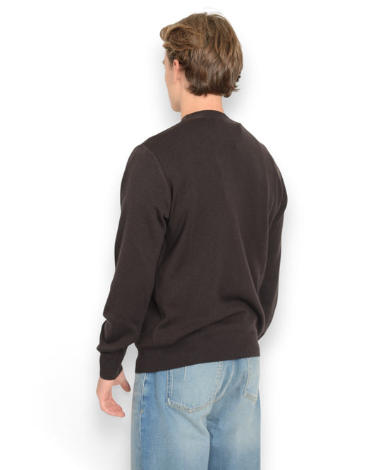Wool Punta Felpa Roundneck Caff� Brown