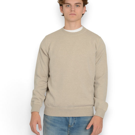 Wool Cashmere Mockneck Ecru Tortilla