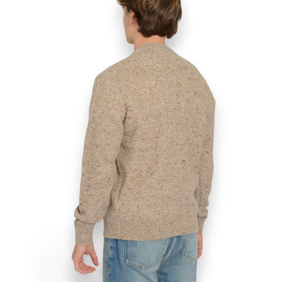 Wool Cashmere Mockneck Beige Melange