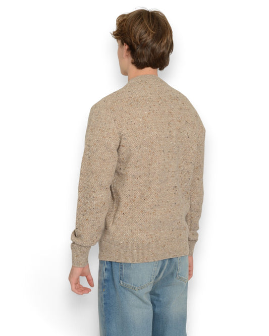 Wool Cashmere Mockneck Beige Melange
