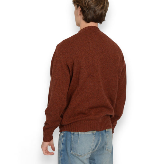 Wool Cashmere Roundneck Caramello Mattone