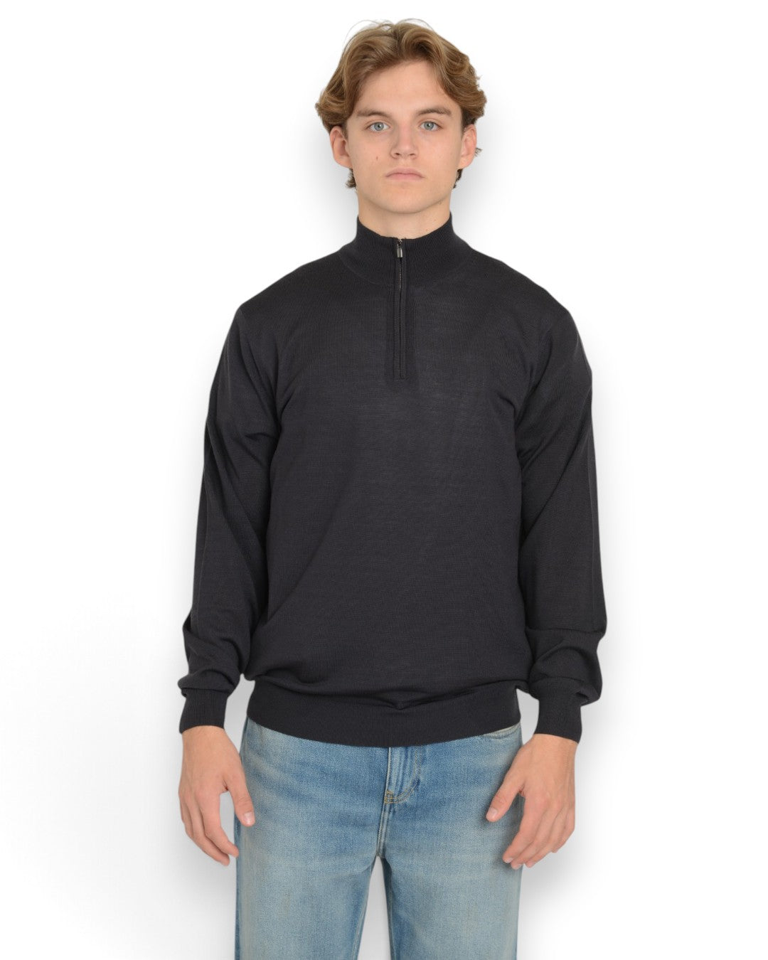 Royal Merinos Halfzip Asfalto