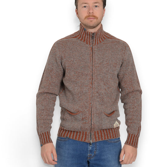 Dale Virgin Collar Pullover Rust Brown