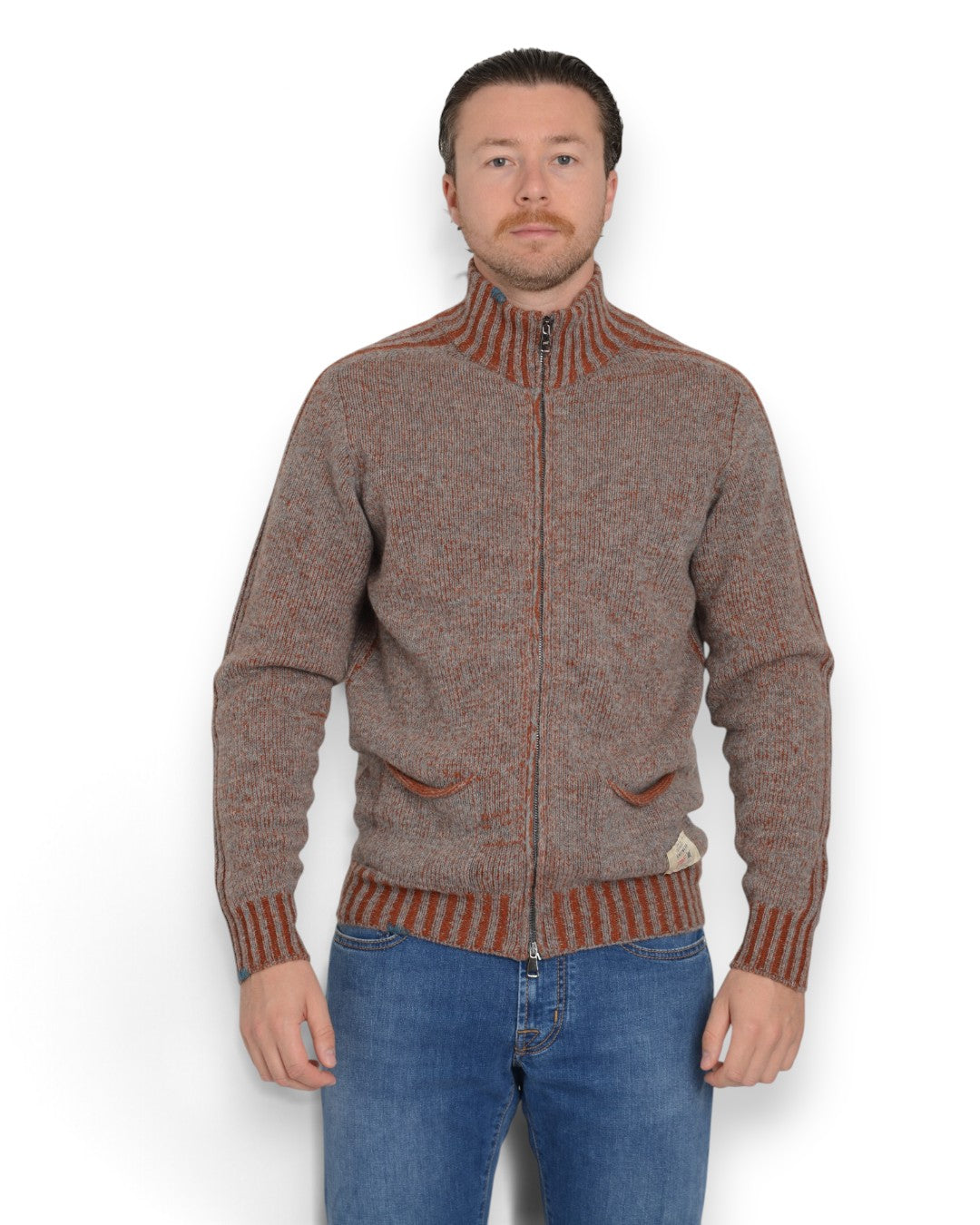 Dale Virgin Collar Pullover Rust Brown