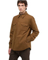 Technical wool Overshirt Jacket Tabacco