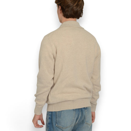 Wool Cashmere 7 Gauge Polo Lino Melange