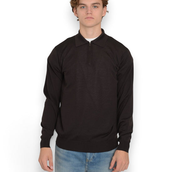 Royal Merino Zip Polo Caff�
