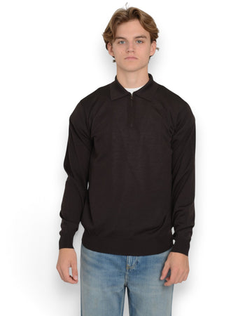 Royal Merino Zip Polo Caff�