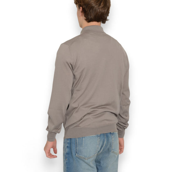 Royal Merino Zip Polo Fango