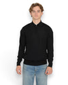 Royal Merino Zip Polo Black