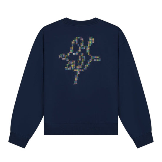 Dotted Monogram Crewneck Blue
