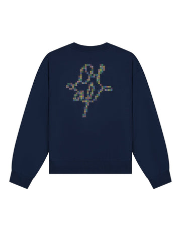 Dotted Monogram Crewneck Blue