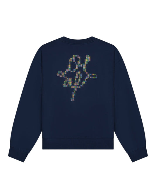 Dotted Monogram Crewneck Blue