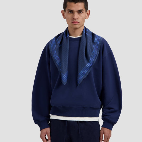 Dotted Monogram Crewneck Blue