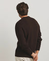 Andre Structured Merino Wool Pullover Dark Brown