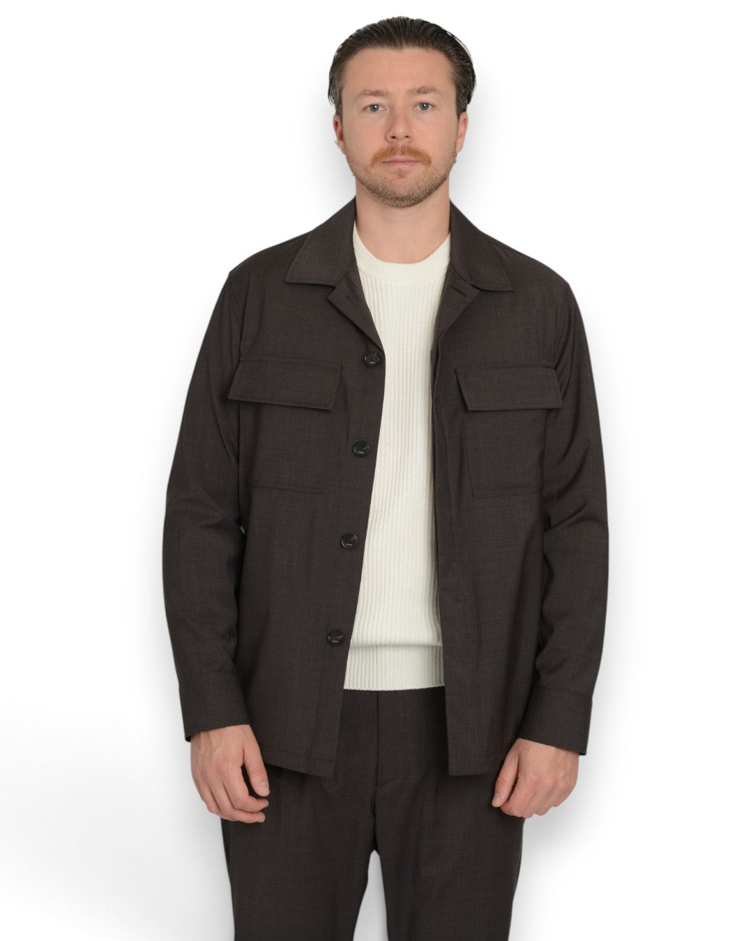 Overshirt With Chest Moro  Patch Pockets