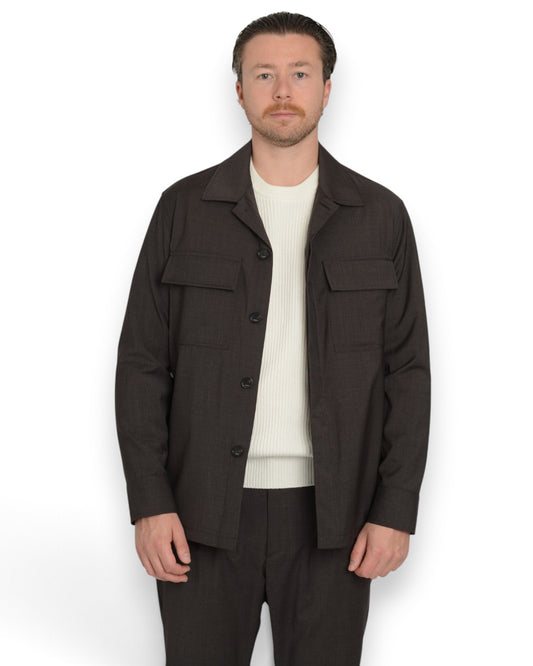 Overshirt With Chest Moro  Patch Pockets