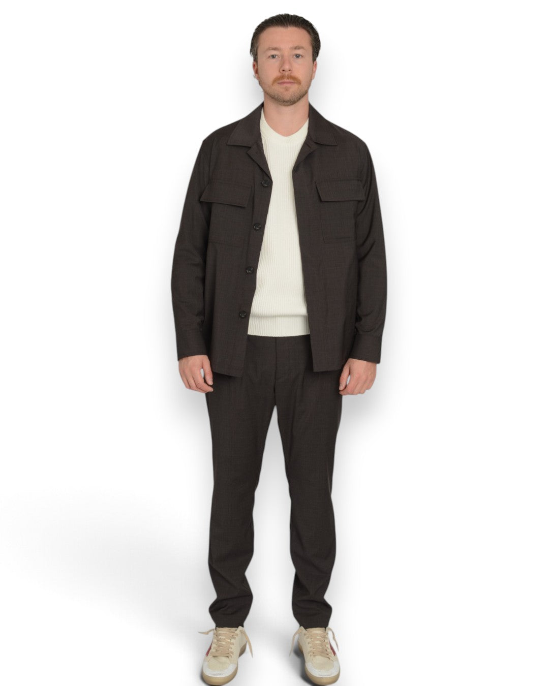 Overshirt With Chest Moro  Patch Pockets