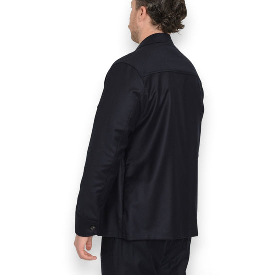 Overshirt With Chest NOtte flannel Pockets D,Blue