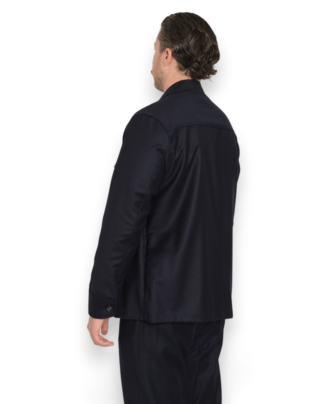 Overshirt With Chest NOtte flannel Pockets D,Blue