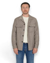 Overshirt Tortora Flannel  With Chest Pockets