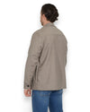 Overshirt Tortora Flannel  With Chest Pockets