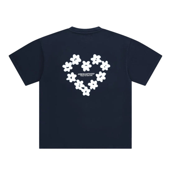 Faded Flower T-shirt Blue