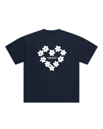 Faded Flower T-shirt Blue