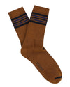 5 Stripes Crew Socks Brown/Blue/Navy