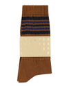 5 Stripes Crew Socks Brown/Blue/Navy