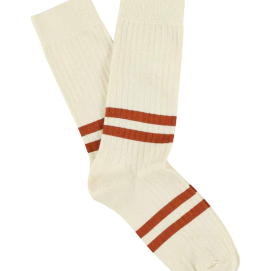 Stripes Socks Ecru/Brick